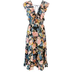 Love the Label Poplin Azalea Topanga Midi Dress Kylie Floral Print Size Medium